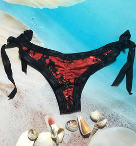 Bikini Bottom RED BLACK Combo - TenaZZ Design